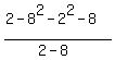 %282-+8%5E2+-+2%5E2-8%29%2F%282-8%29