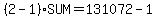 %282-1%29%2ASUM=131072-1
