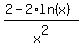 %282-2%2Aln%28x%29%29%2Fx%5E2
