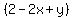 %282-2x%2By%29