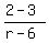 %282-3%29%2F%28r-6%29