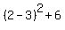 %282-3%29%5E2+%2B+6