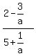 %282-3%2Fa%29%2F%285%2B1%2Fa%29
