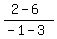 %282-6%29%2F%28-1-3%29