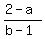 %282-a%29%2F%28b-1%29