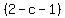 %282-c-1%29%29%2F%28%28c%2B1%29%29