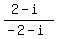 %282-i%29%2F%28-2-i%29