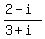 %282-i%29%2F%283%2Bi%29