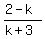 %282-k%29%2F%28k%2B3%29