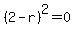%282-r%29%5E2=0