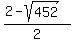 %282-sqrt%28452%29%29%2F2