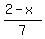 %282-x%29%2F7