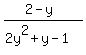 %282-y%29%2F%282y%5E2%2By-1%29