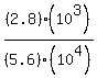 %282.8%29%2810%5E3%29+%2F+%285.6%29%2810%5E4%29