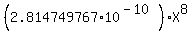%282.814749767+%2A+10%5E%28-10%29%29%2AX%5E8