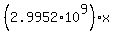 %282.9952%2A10%5E9%29%2Ax