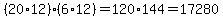 %2820%2A12%29%2A%286%2A12%29=120%2A144=17280