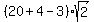 %2820%2B4-3%29sqrt%282%29