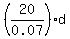 %2820%2F0.07%29d