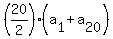 %2820%2F2%29%28a%5B1%5D+%2B+a%5B20%5D%29