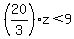 %2820%2F3%29z%3C9