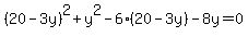 %2820-3y%29%5E2%2By%5E2-6%2820-3y%29-8y=0