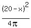 %2820-x%29%5E2%2F%284pi%29