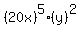 %2820x%29%5E5%28y%29%5E2