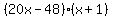 %2820x-48%29%28x%2B1%29