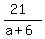 %2821%29%2F%28a%2B6%29