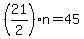 %2821%2F2%29n=45+