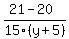 %2821-20%29%2F15%28y%2B5%29