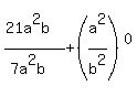 %2821a%5E2b%29%2F%287a%5E2b%29+%2B+%28a%5E2%2Fb%5E2%29%5E0