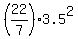 %2822%2F7%29%2A3.5%5E2