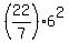 %2822%2F7%29%2A6%5E2