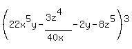 %2822x%5E5y-%283z%5E4%29%2F%2840x%29+-+2y+-+8z%5E5%29%5E3