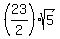 %2823%2F2%29sqrt%285%29