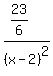 %2823%2F6%29%2F%28x-2%29%5E2