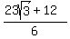 %2823sqrt%283%29+%2B+12%29%2F6