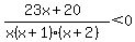 %2823x%2B20%29%2F%28x%28x%2B1%29%28x%2B2%29%29%3C0