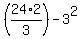 %2824%2F3%2A2%29-3%5E2