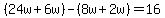 %2824w%2B6w%29-%288w%2B2w%29=16