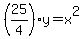 %2825%2F4%29y=x%5E2