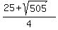 %2825+%2B+sqrt%28505%29%29%2F4