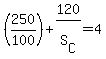 %28250%2F100%29+%2B+120%2FS%5BC%5D+=+4