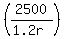 %282500%2F%281.2r%29%29