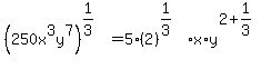 %28250x%5E3y%5E7%29%5E%281%2F3%29=5%282%29%5E%281%2F3%29%2Ax%2Ay%5E%282%2B1%2F3%29