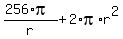 %28256%2Api%29%2Fr+%2B+2%2Api%2Ar%5E2