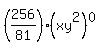 %28256%2F81%29%2A%28xy%5E2%29%5E0