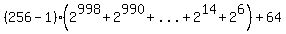 %28256-1%29%282%5E998%2B2%5E990%2B%22...%22%2B2%5E14%2B2%5E6%29%2B64